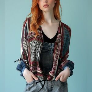 Zara Multicolor Zip Top Jacket